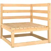 vidaXL Canapé d'angle de jardin en pin massif