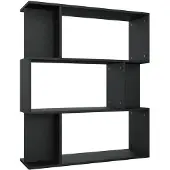 vidaXL Bibliothèque/Cloison Noir 80x24x96 cm cm Bois d'ingénierie