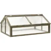 vidaXL Serre Grise 114x80x50 cm Bois de sapin