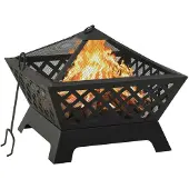 vidaXL Foyer avec tisonnier 64 cm XXL acier