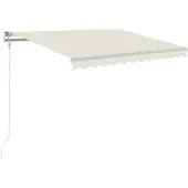 vidaXL Store automatique rétractable 350x250 cm Crème