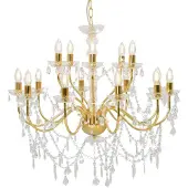 vidaXL Lustre 2 couches Doré 15 ampoules E14