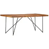 vidaXL Table de salle à manger 180 x 90 x 76 cm en bois massif d'acacia