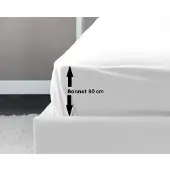 Lovely Home Housse de Matelas Ajustée Lovely Home - Blanc, 180 x 200 cm