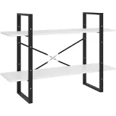 vidaXL Bibliothèque à 2 niveaux blanc 100x30x70 cm bois d'ingénierie