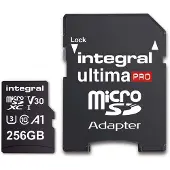 Integral MEMORY Premium High Speed V30 UHS-I U3 Micro SDXC 256GB 100MB/s en lecture et 90MB/s en écriture 4K