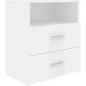 vidaXL Table de chevet Blanc 50x32x60 cm