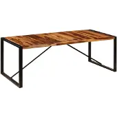 vidaXL Table de salle à manger 220x100x75 cm en bois massif