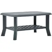 vidaXL Table basse verte 90 x 60 x 46 cm plastique