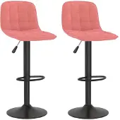 vidaXL Tabouret de bar 2 pcs velours rose