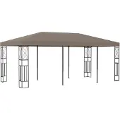 vidaXL Pavillon 6x3 m Taupe Tissu