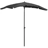 vidaXL Parasol avec mât 200x130 cm Anthracite
