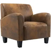 vidaXL Fauteuil brun simili-cuir daim - fauteuil