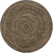 vidaXL Tapis fait à la main Jute Noir et naturel 150 cm