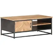 vidaXL Table basse 90x50x35 cm en bois massif d'acacia
