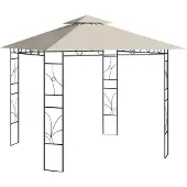 vidaXL Pavillon 3x3x2,7 m Crème 160 g/m