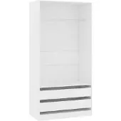 vidaXL Armoire blanche 100x50x200 cm Bois composite
