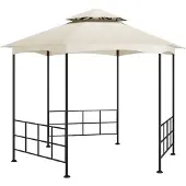 vidaXL Pavillon avec parois latérales 3,1x2,7 m Crème