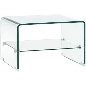 vidaXL Table basse Clair 50x45x33 cm Verre trempé