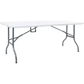 vidaXL Table de jardin pliante blanche 180x72x72 cm HDPE