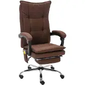 vidaXL Chaise de bureau de massage Marron Tissu