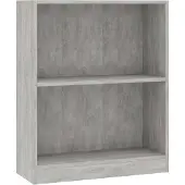 vidaXL Bibliothèque Gris béton 60x24x76 cm Bois d'ingénierie