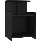 vidaXL Table de chevet noir 40x35x60 cm bois d'ingénierie