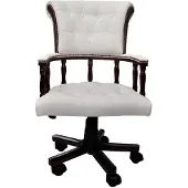 vidaXL Chaise de bureau pivotante blanche