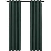 vidaXL Rideaux occultants Aspect lin avec œillets 2 pcs Vert 140x225cm