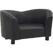 vidaXL Canapé pour chien noir 67x41x39 cm similicuir