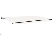 vidaXL Store automatique rétractable 500x350 cm Crème