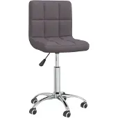 vidaXL Chaise de salle à manger Tissu Taupe pivotant