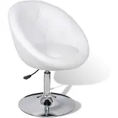 vidaXL Fauteuil de cocktail blanc similicuir