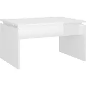 vidaXL Table basse blanc brillant 68x50x38 cm Bois composite