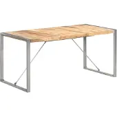 vidaXL Table de salle à manger 160x80x75 cm Bois massif de manguier rugueux
