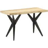 vidaXL Table de salle à manger 120x60x76 cm en bois massif de manguier