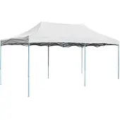 vidaXL Tente de réception professionnelle pliable 3 x 6 m acier blanc