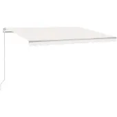 Prolenta Premium Auvent Manuel Rétractable 400x350 Cm Crème