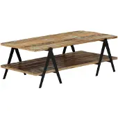 vidaXL Table basse 115x60x40 cm Vieux bois massif