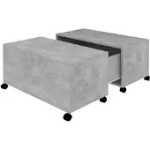 vidaXL Table basse gris béton 75x75x38 cm Bois composite