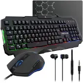 The G-Lab Combo Helium, Cable, USB, Membrane Switch, AZERTY, RGB LED, Black