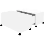 vidaXL Table basse blanche 75x75x38 cm Bois composite