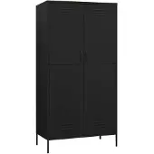vidaXL Armoire noire 90x50x180 cm acier