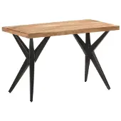 vidaXL Table de salle à manger 120x60x76 cm en bois massif d'acacia
