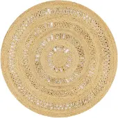 vidaXL Teppich handgefertigt 120 cm geflochtener Jute