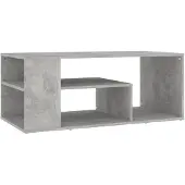 vidaXL Table basse gris béton 100x50x40 cm Bois composite