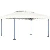 vidaXL Pavillon 400 x 300 cm Crème Aluminium