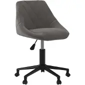vidaXL Chaise de salle à manger Pivotante Gris foncé Velours