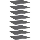 vidaXL Panneaux de bibliothèque 8 pcs gris brillant bois d’ingénierie