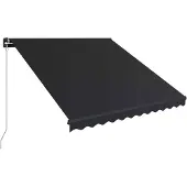 vidaXL Store rétractable manuel 350 x 250 cm Anthracite